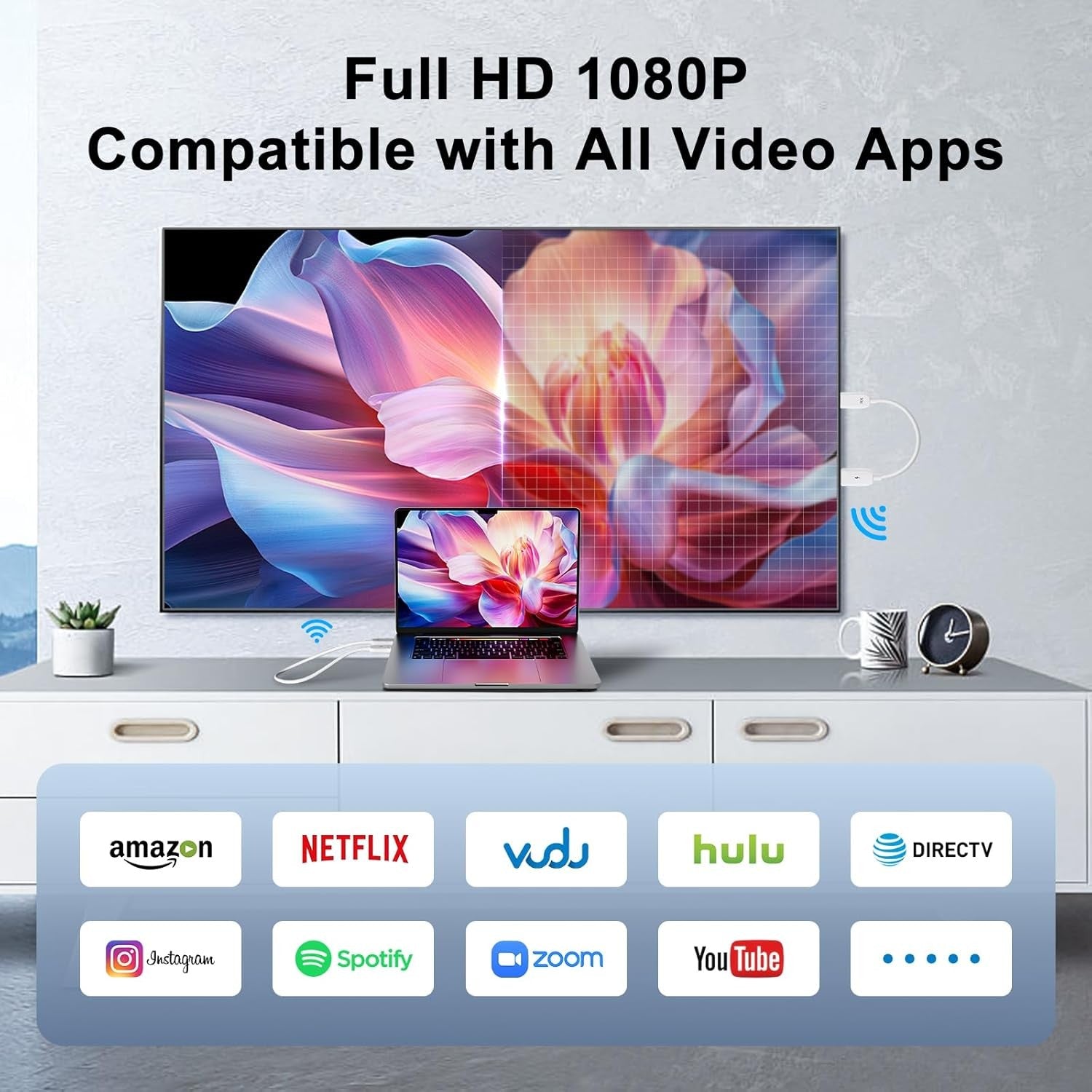 NÖRDIC Langaton HDMI-laajennin Lähetin ja Vastaanotin Paketti, 30m 1080p Tuki 5GHz