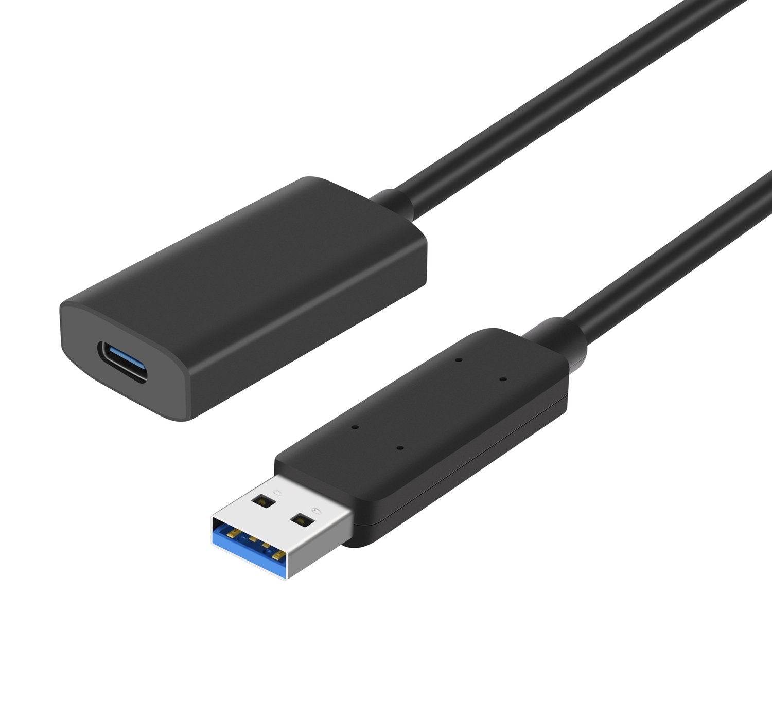 NÖRDIC aktiivinen 5m USB 3.2 Gen 2 SuperSpeed 10Gbps Jatkokaapeli USB-A uros USB-C naaras