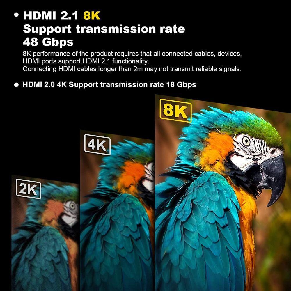 NÖRDIC kulmikas HDMI 2.1 -sovitin 8K60Hz 4K120Hz HDR