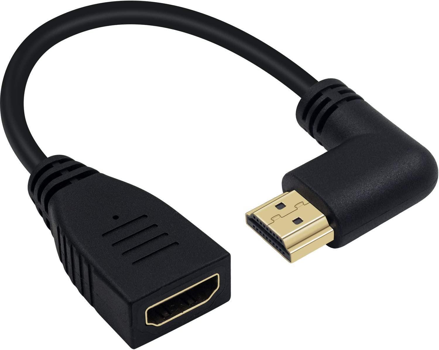 NÖRDIC kulmikas HDMI-sovitin 8K60Hz 4k120Hz 48Gbps uros-naaras HDMI2.1 15cm