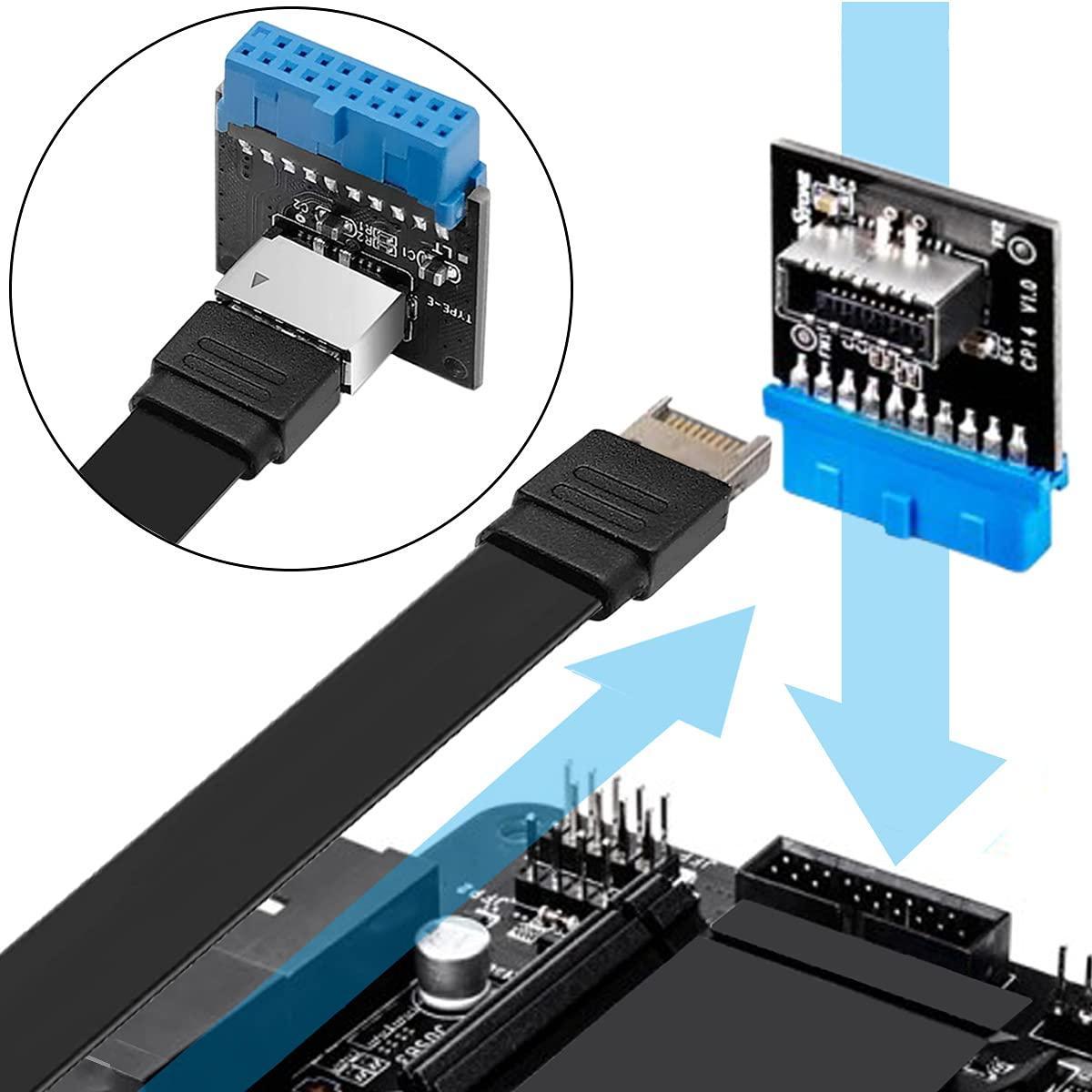 NÖRDIC kulmikas USB 3.0 19-nastainen E-tyypin sovittimeen