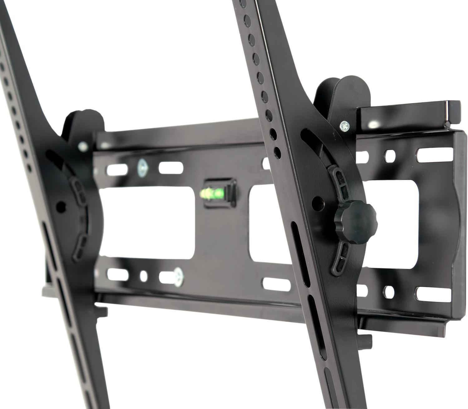 NÖRDIC seinäteline näytölle/televisiolle, 32"-70", kallistettava, max 50 kg, VESA-yhteensopiva 600x400 asti, musta