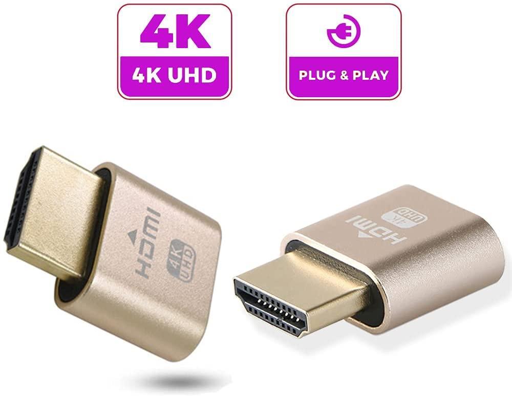 NÖRDIC valepistoke HDMI 4K -näyttöemulaattori