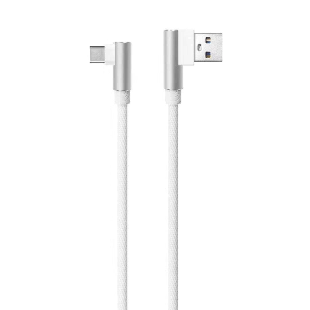 NÖRDIC vino USB C–vino USB A -kaapeli, synkronointiin ja lataamiseen, valkoinen, 1 m