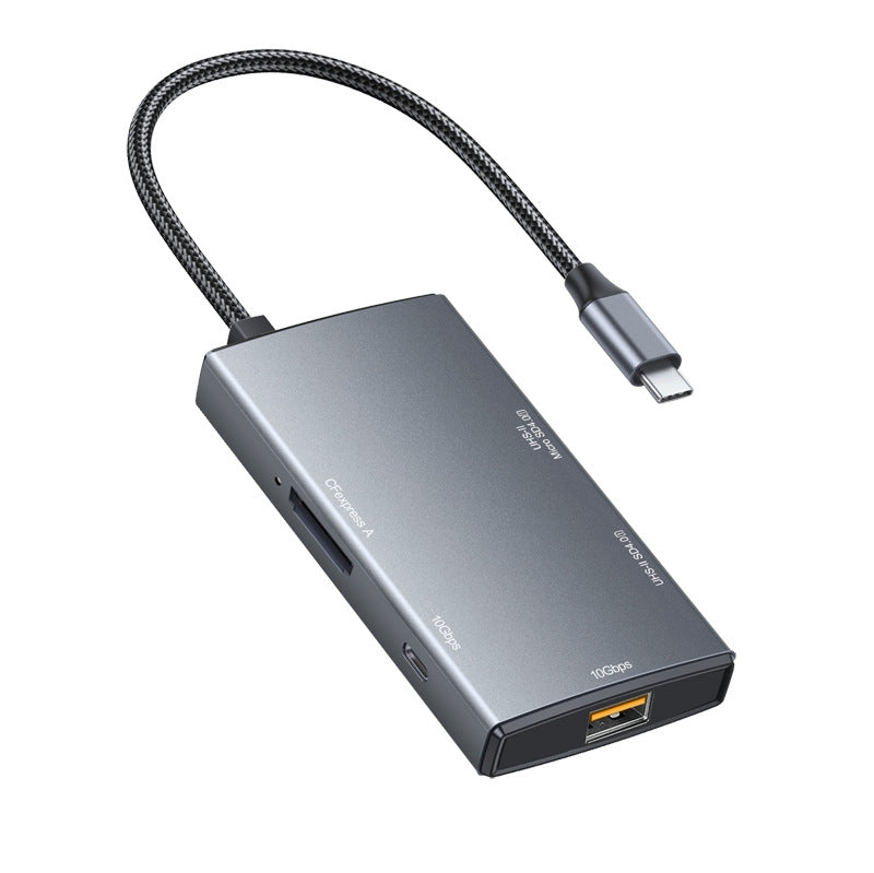 NÖRDIC USB-C 3.2 -kortinlukija, 1x SD 4.0, 1x MicroSD 4.0, 1x CFexpress Type A, 1x USB-C 3.2 10 Gbps, 1x USB-A 3.2 10 Gbps, UHS-II