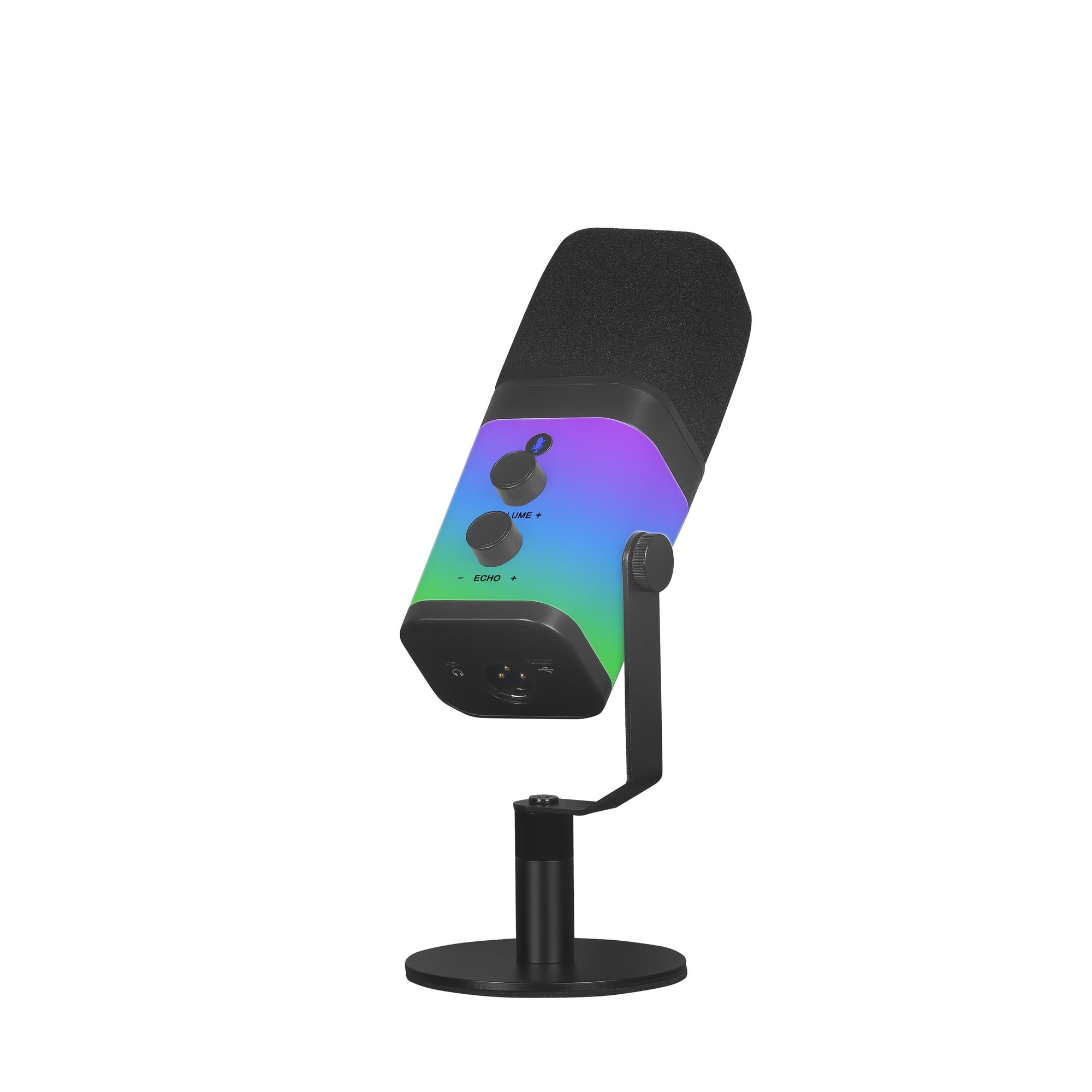 NÖRDIC Ammattimainen RGB-dynaaminen mikrofoni USB-C, XLR, 3,5mm