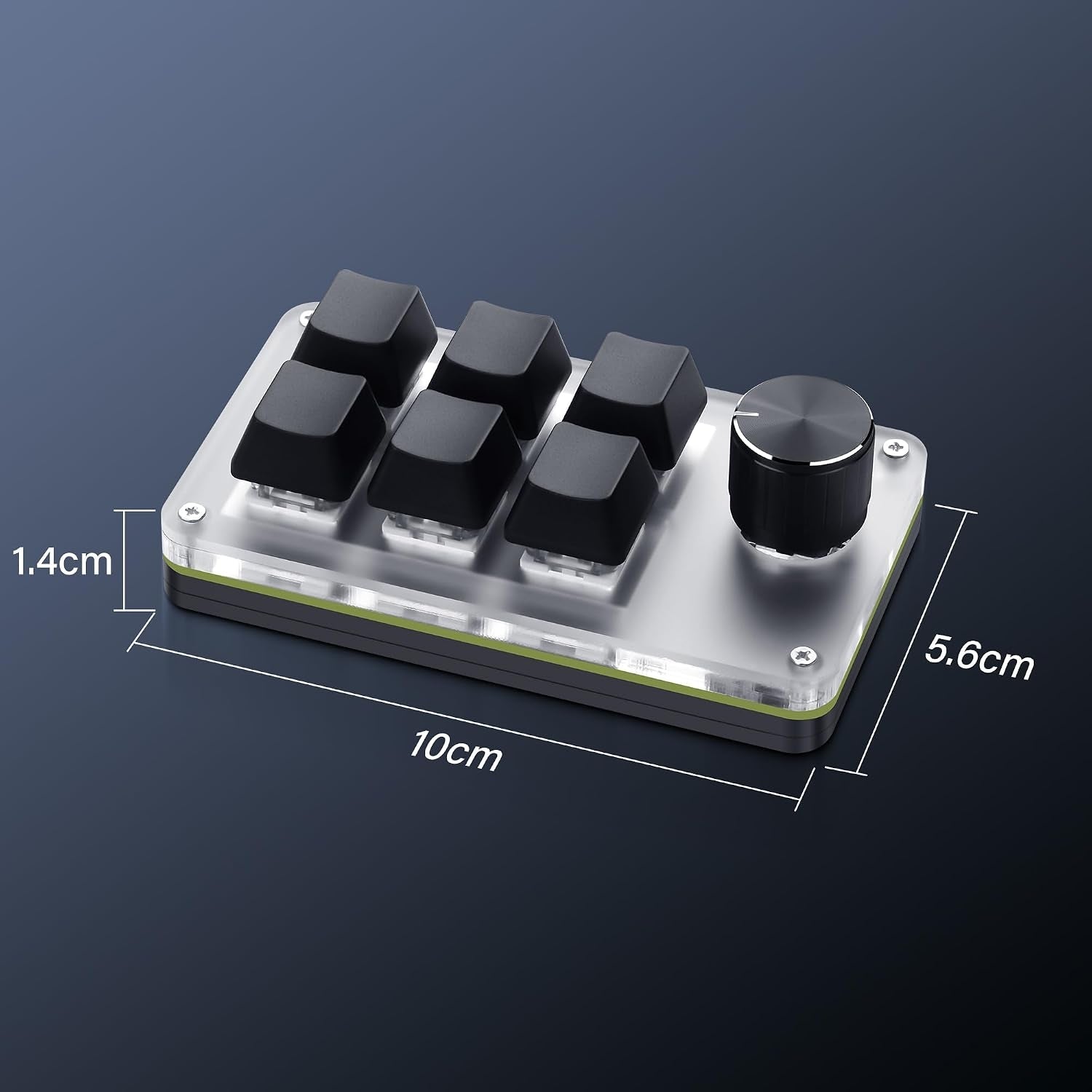 Programmable Keyboard USB Mini 6 Keys 1 Button Mechanical OSU Gaming Keyboard RGB DIY Multifunction Keyboard Compatible with Mac OS Windows