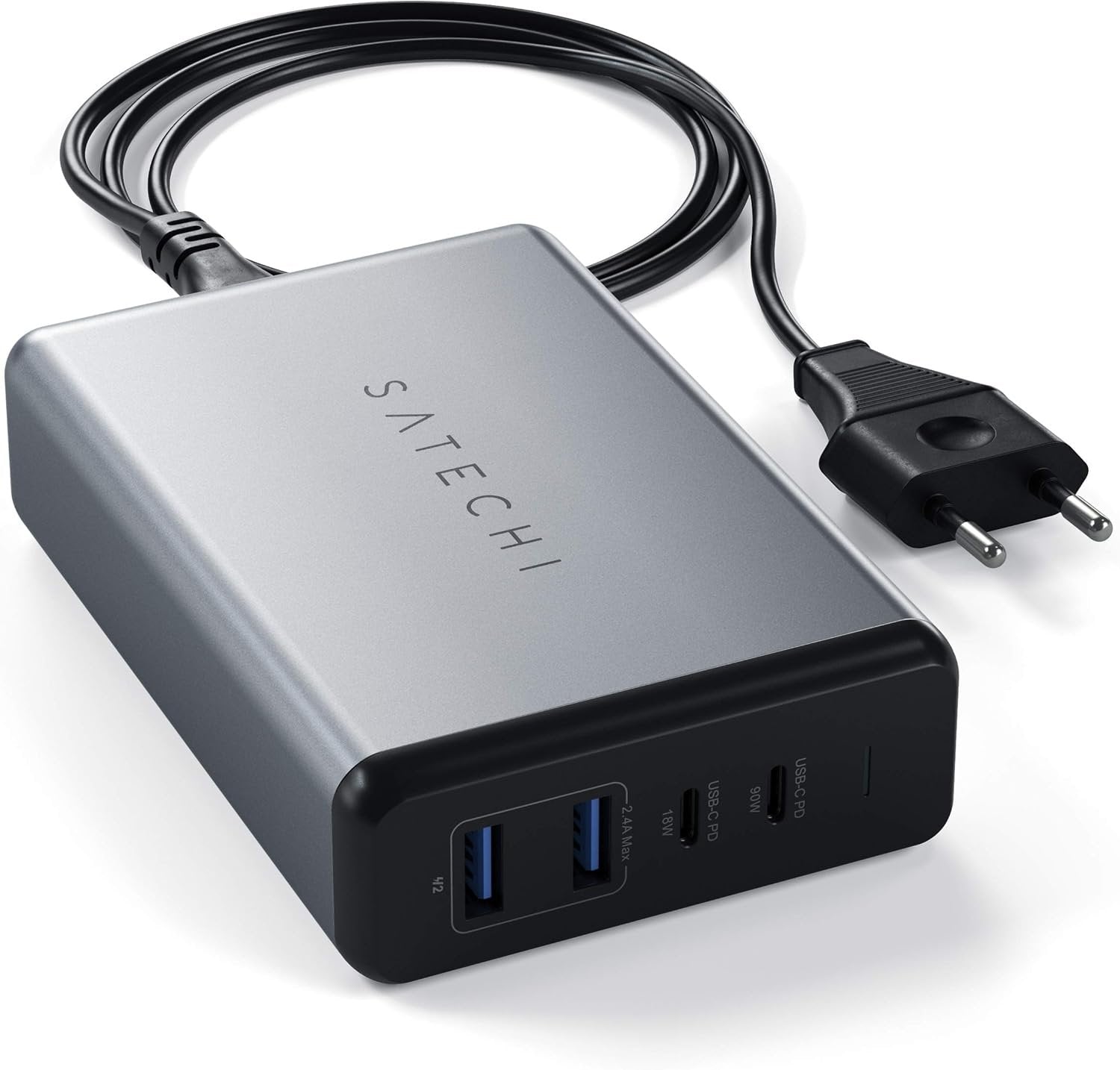 Satechi 108W Pro USB-C PD -pöytälatausasema – 2xUSB-C PD & 2xUSB A -porttia