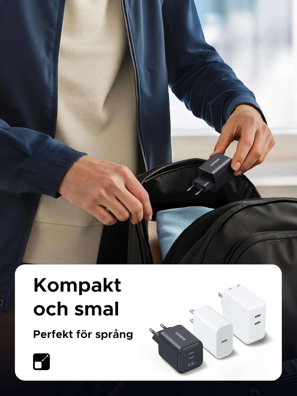 UGREEN 45W USB-C-laturi, 3-porttinen, PPS-pikalaturi