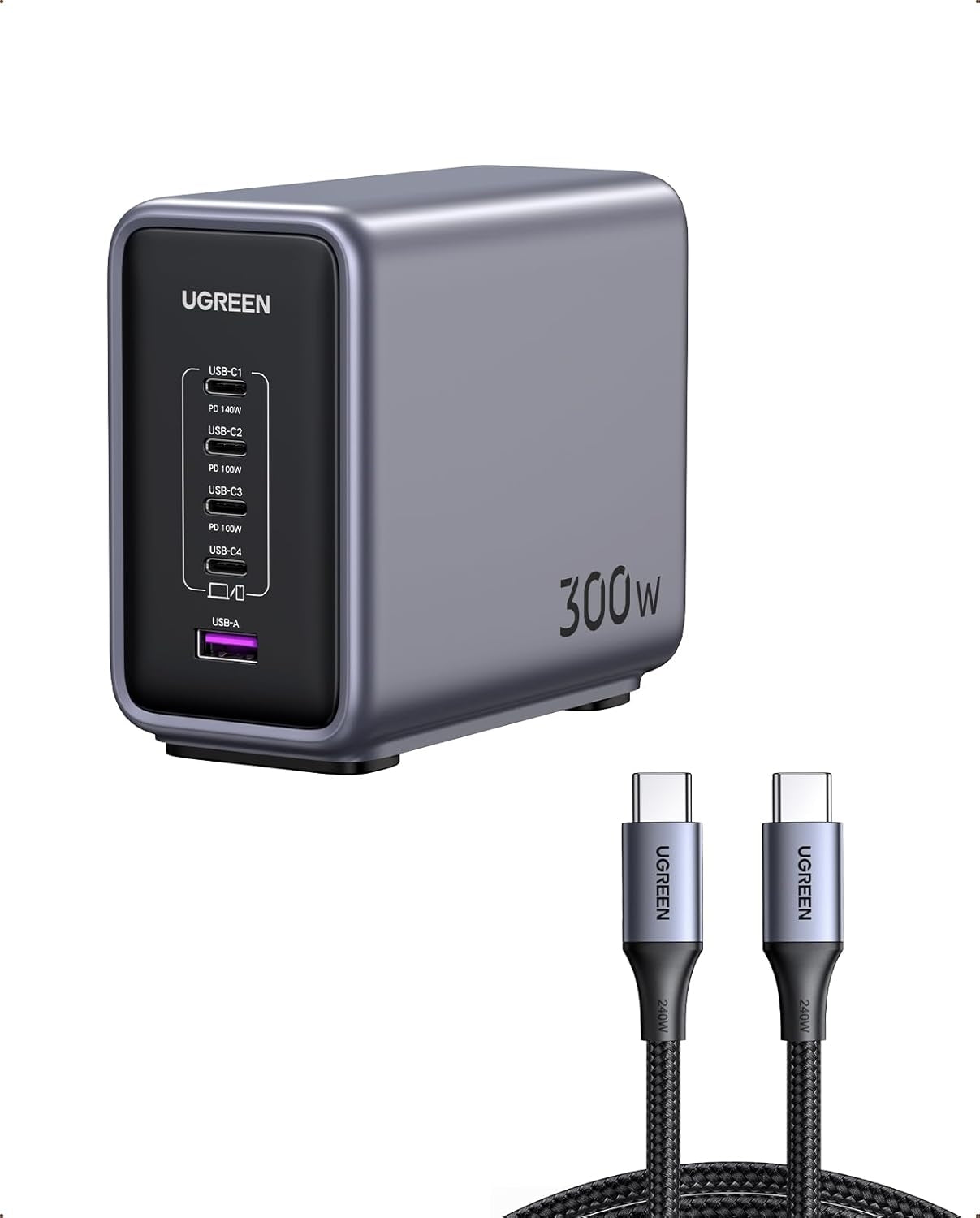 UGREEN Nexode 5-porttinen PD 3.1 300 W GaN-laturi