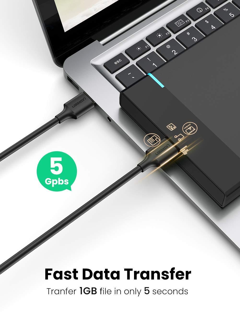UGREEN USB3.1 kaapeli tyyppi A uros tyyppi A uros 5Gbps 50cm USB3.0