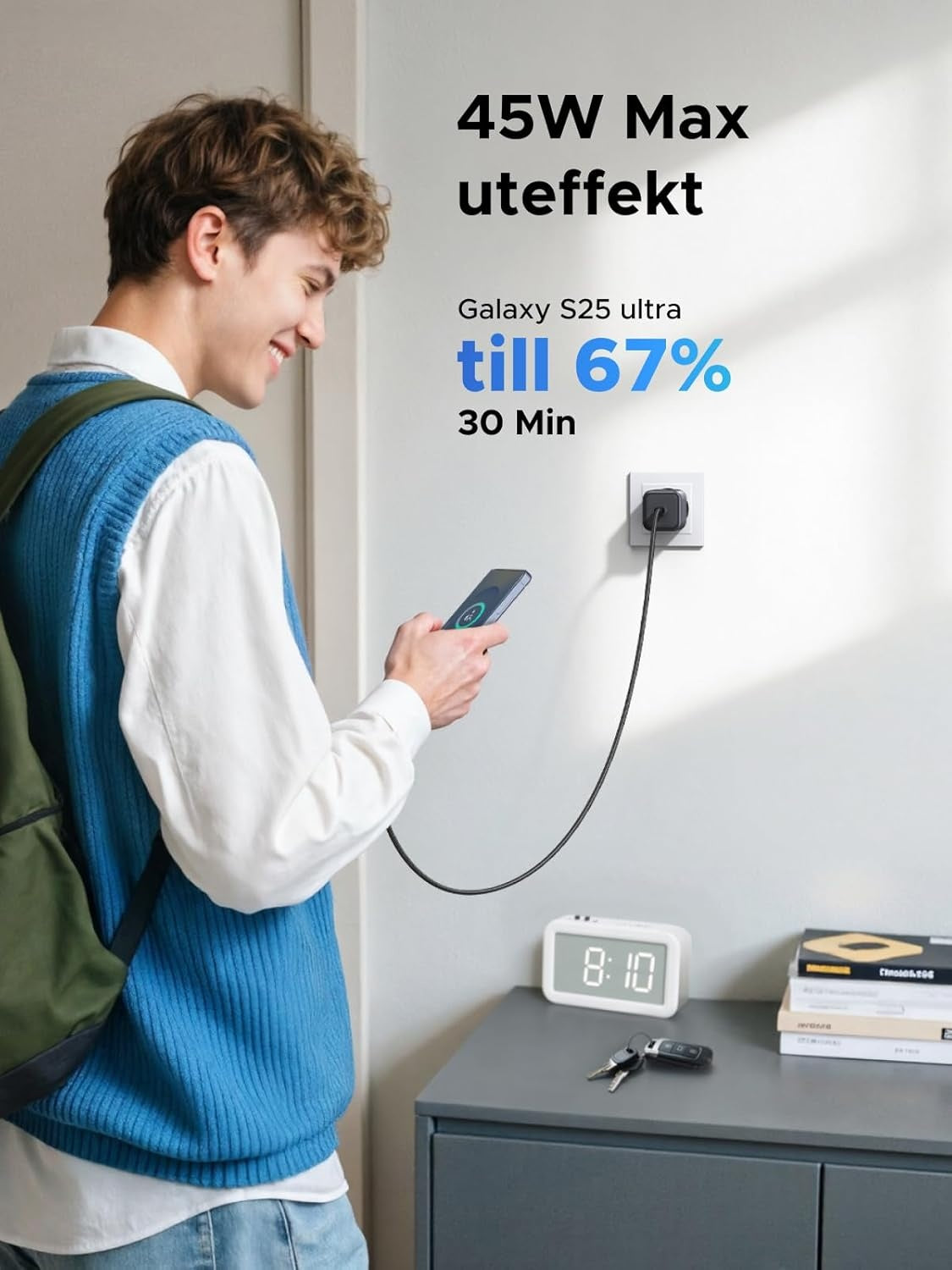 UGREEN USB-C Laturi 45 W PPS GaN Pikalaturi PD-tuella