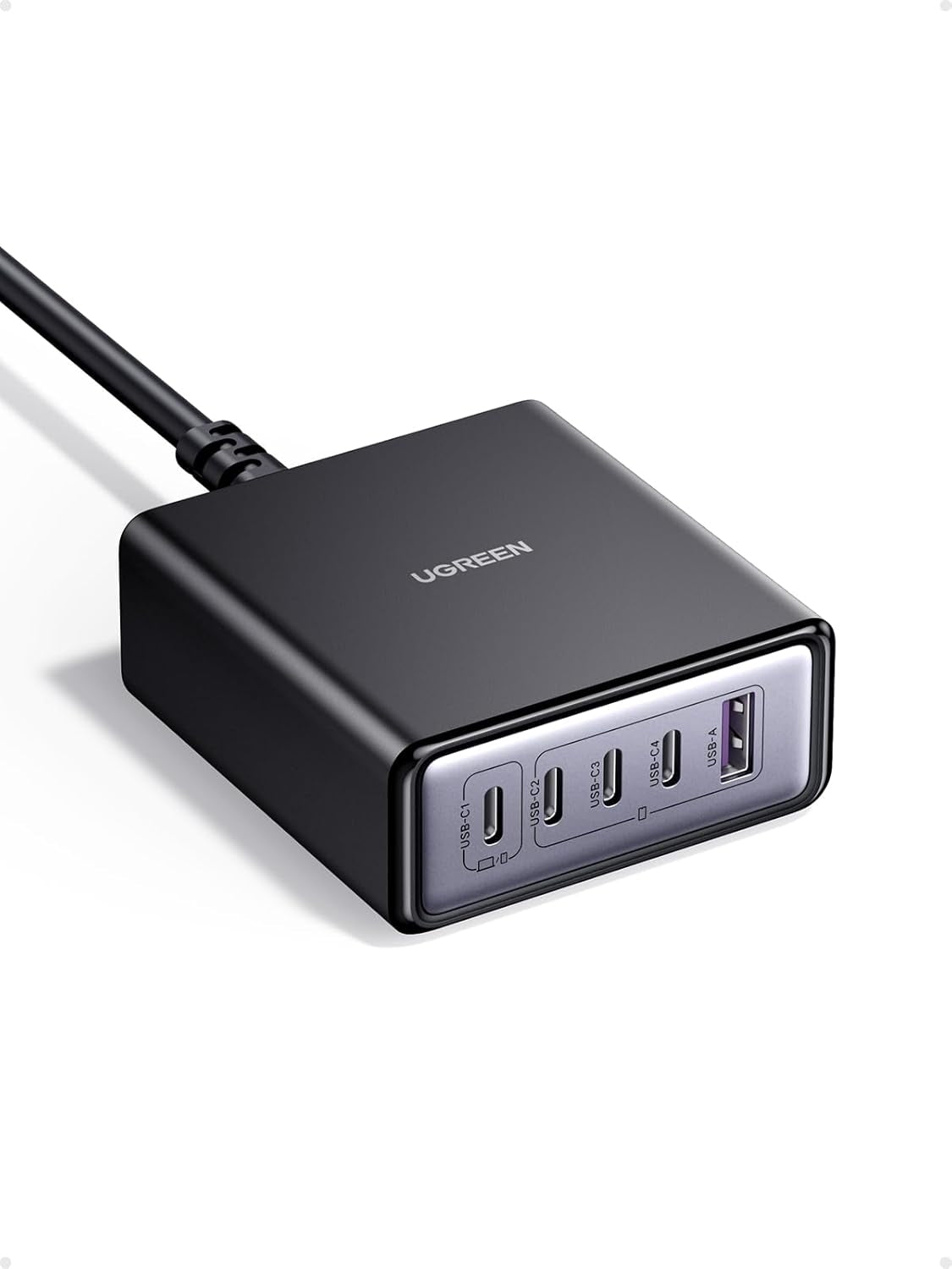 UGREEN USB-C Laturi 65 W GaN 5-porttinen pöytälaturi PPS-pikalatauksella