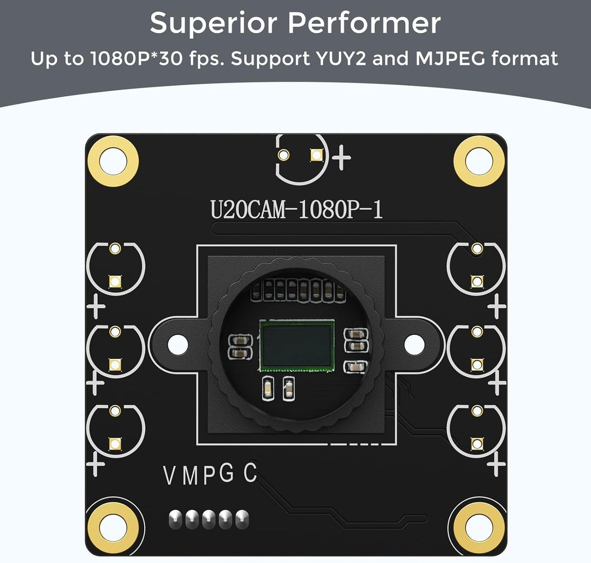 USB 2.0 1080p -kameramoduuli 130° laajakulmalla PC:lle, Raspberry Pi:lle, Jetson Nanolle ja SBC-laitteille
