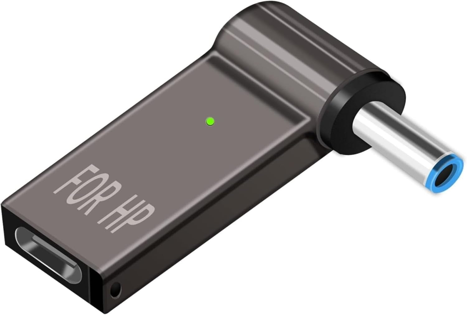 NÖRDIC USB-C–kannettavan lataussovitin, USB-C–DC-liitin, 100W PD, DC 4,5×3,0 mm HP-kannettaville