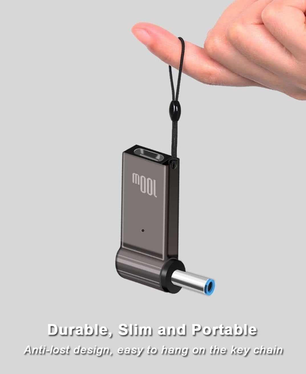 NÖRDIC USB-C–kannettavan lataussovitin, USB-C–DC-liitin, 100W PD, DC 4,5×3,0 mm HP-kannettaville