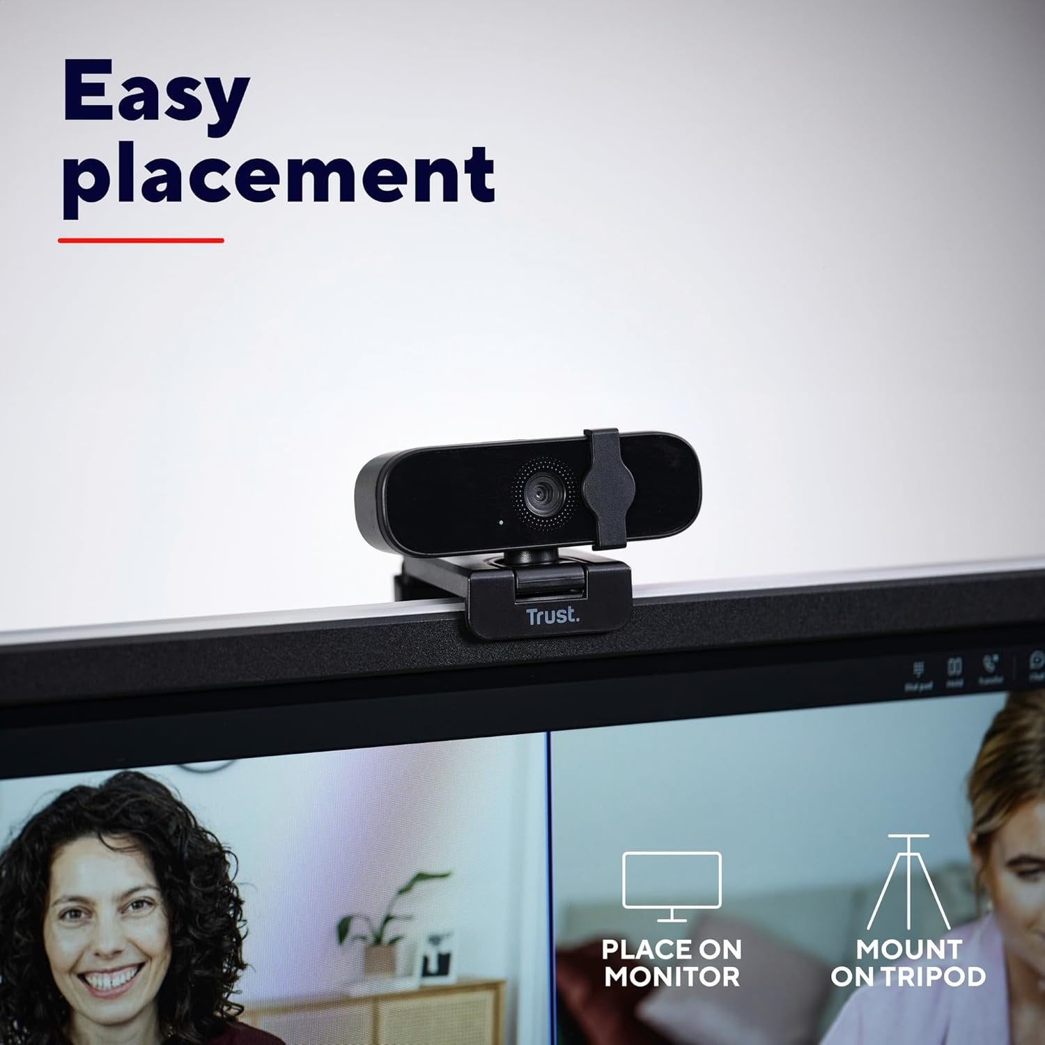 USB-verkkokamera Full HD 1080p, 30 fps, mikrofonilla, 360 astetta kääntyvä pohja ja 45 asteen kallistus, 2MP