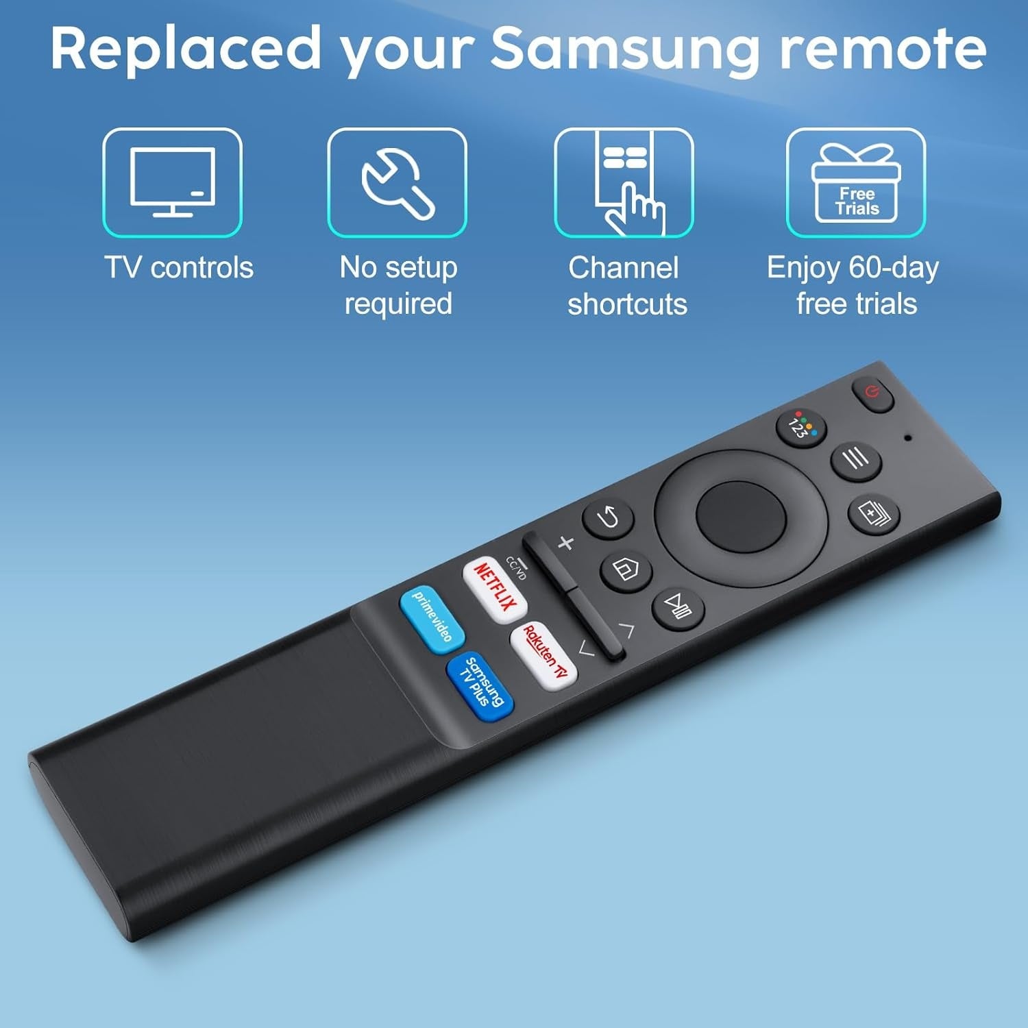 Yleiskaukosäädin Samsung Smart TV -televisioille, yhteensopiva alkuperäisten Samsung-mallien kanssa