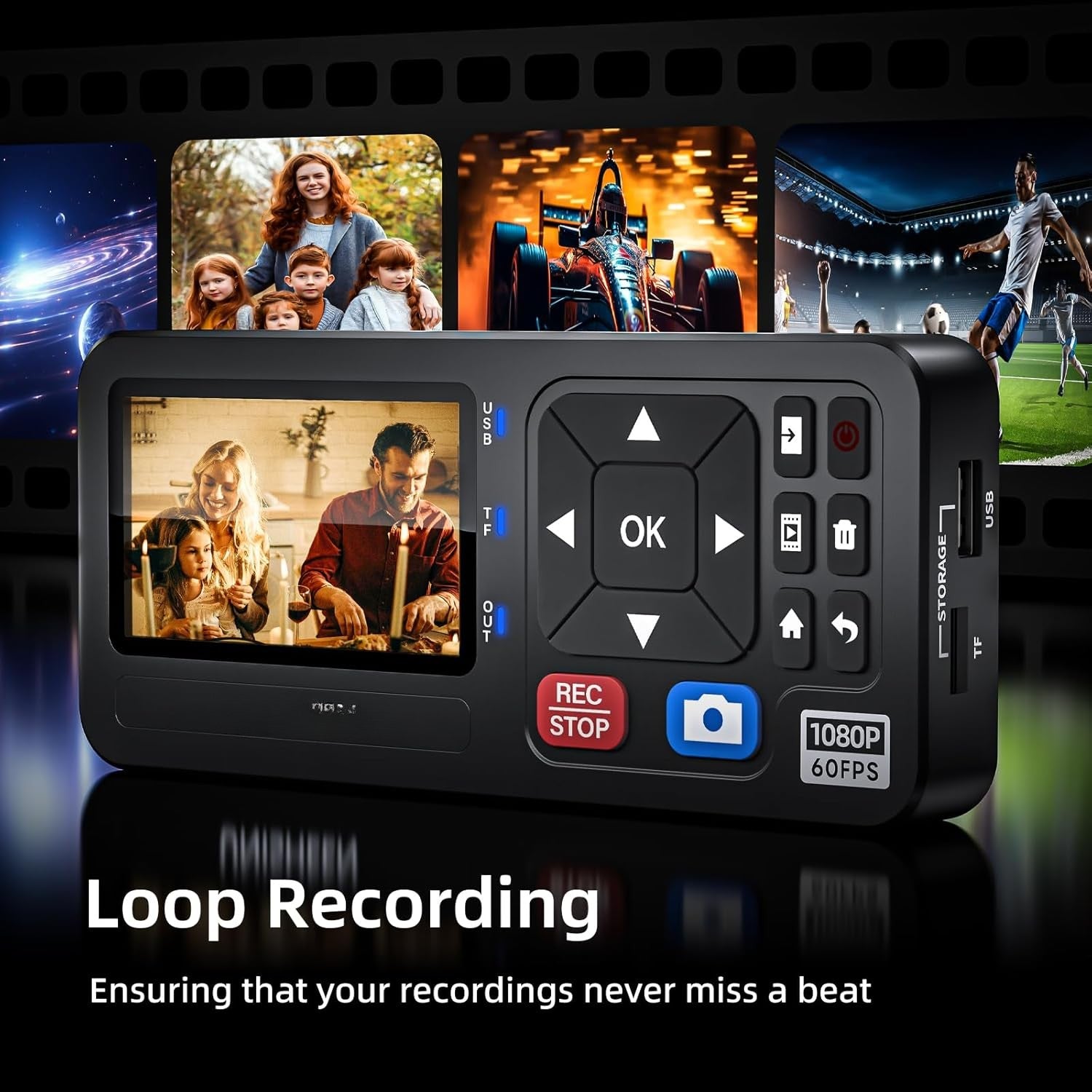 Video–digitaalimuunnin 4K HDMI/CVBS/VGA/YPBPR -tulo, videotallennin VCR-, DVD-, VHS-, Hi8- ja videokameroille – 4K-tallennus 1080P 60FPS