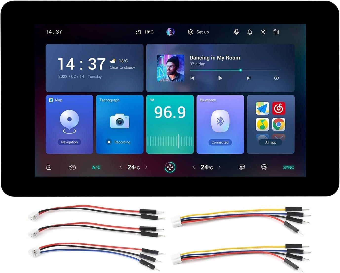 Waveshare 7 inch ESP32-S3 Capacitive Touch Display Development Board 800 x 480 65k RGB 7 Inch LCD Screen, 5-Point Touch, Supports WiFi and Bluetooth