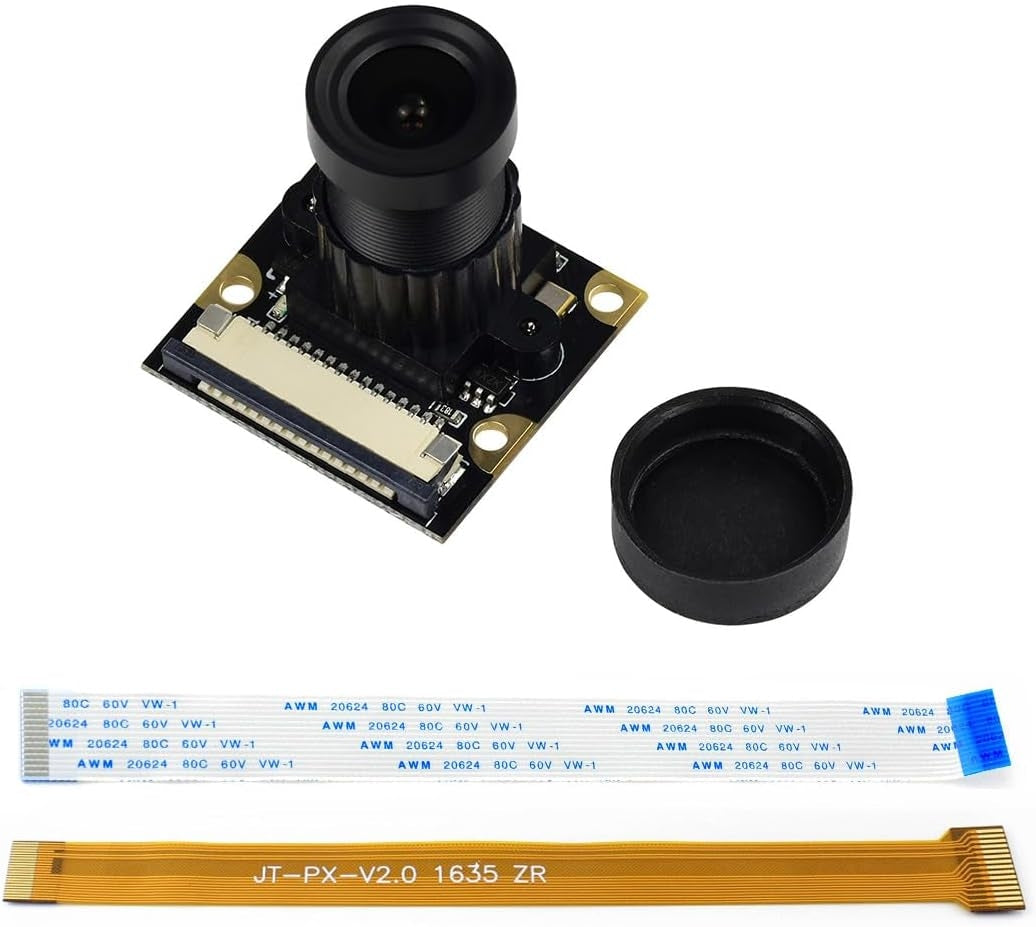 Waveshare Raspberry Pi Camera (F) 5MP OV5647 Night Vision -kameramoduulisarja, 1080p IR-kamera verkkokameratoiminnolla kaikille Raspberry Pi -versioille