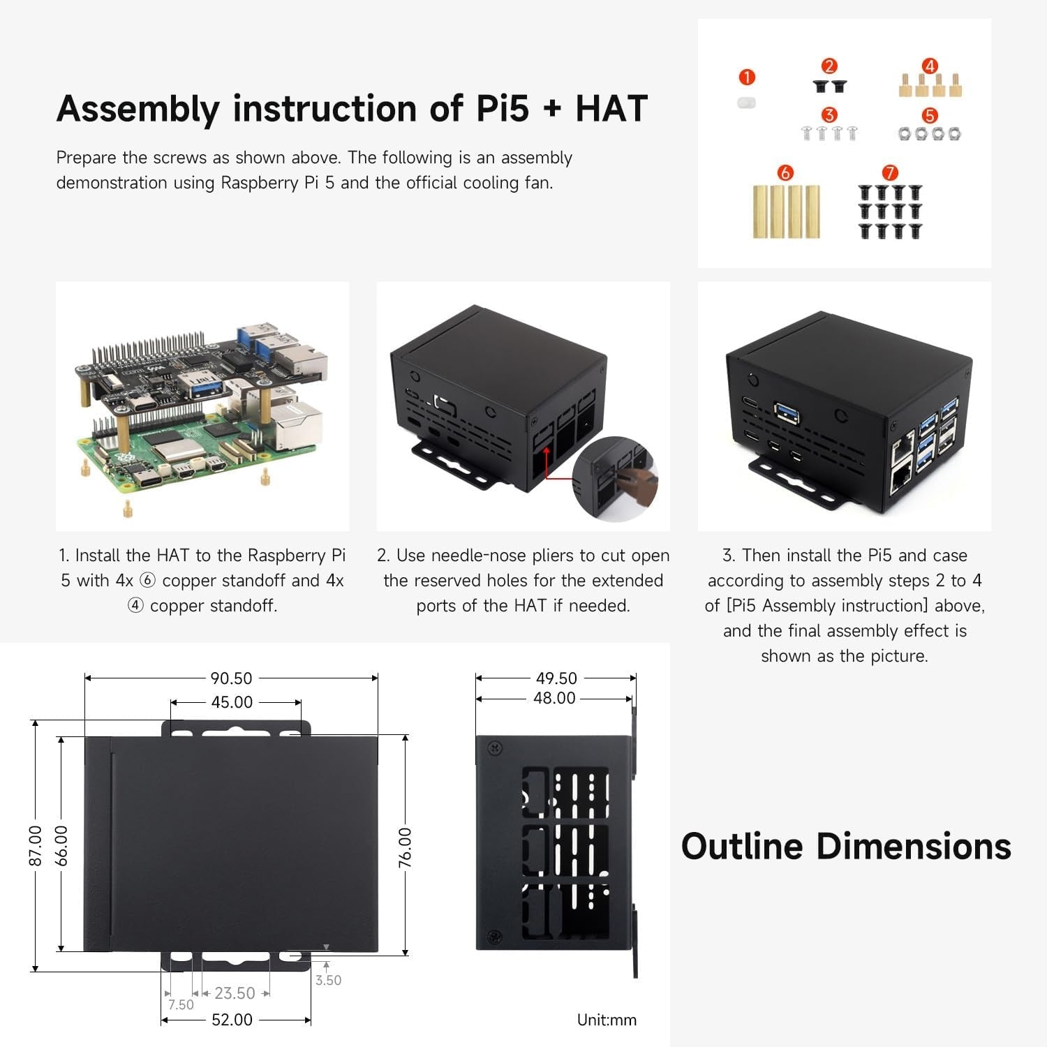 Waveshare Industrial Grade Metal Case (D) for Raspberry Pi 5