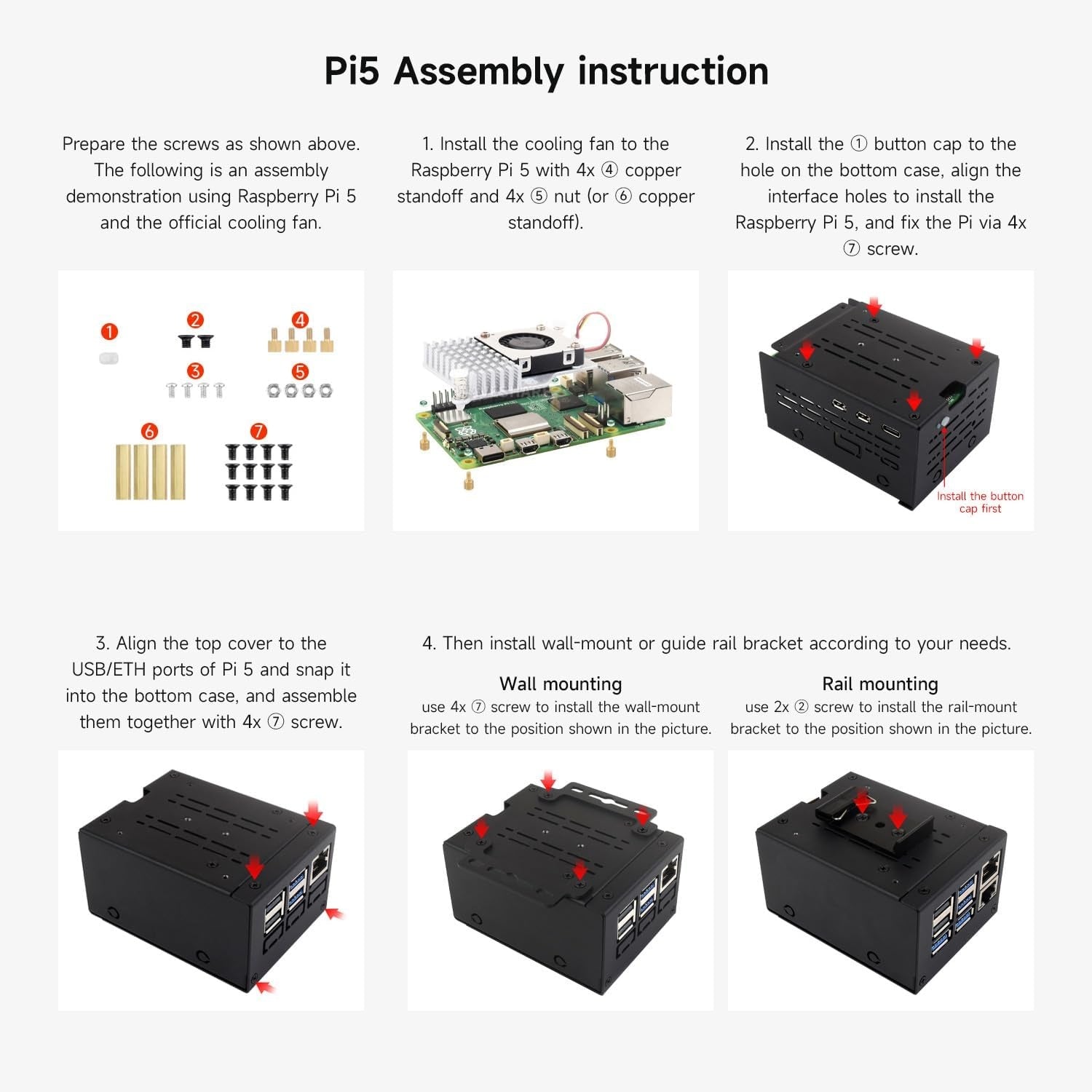 Waveshare Industrial Grade Metal Case (D) for Raspberry Pi 5