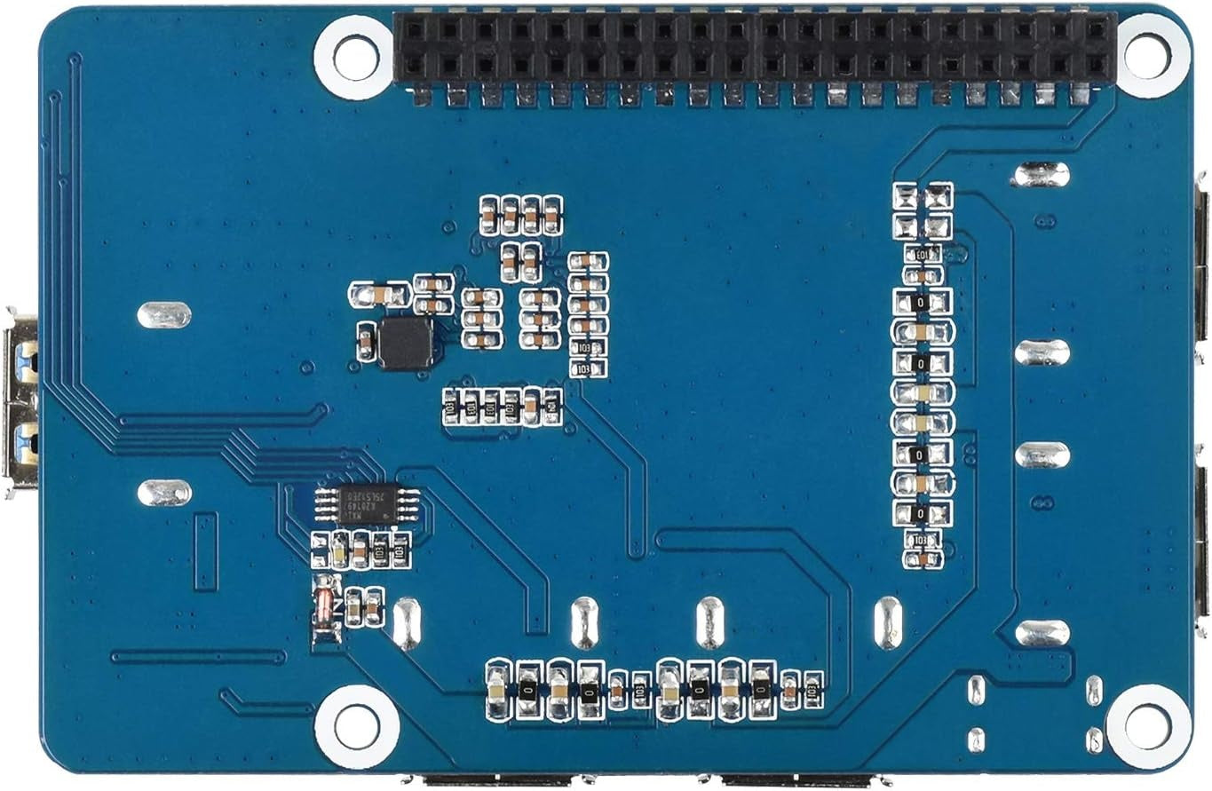 Waveshare USB 3.2 Gen1 HUB HAT Raspberry Pi 4:lle, 4x USB 3.2 Gen1 -porttia, jopa 5 Gbps