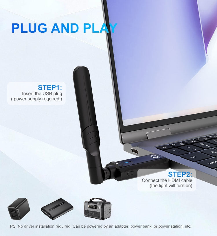 Wireless HDMI Extender 5GHz 1080p 60Hz 400m