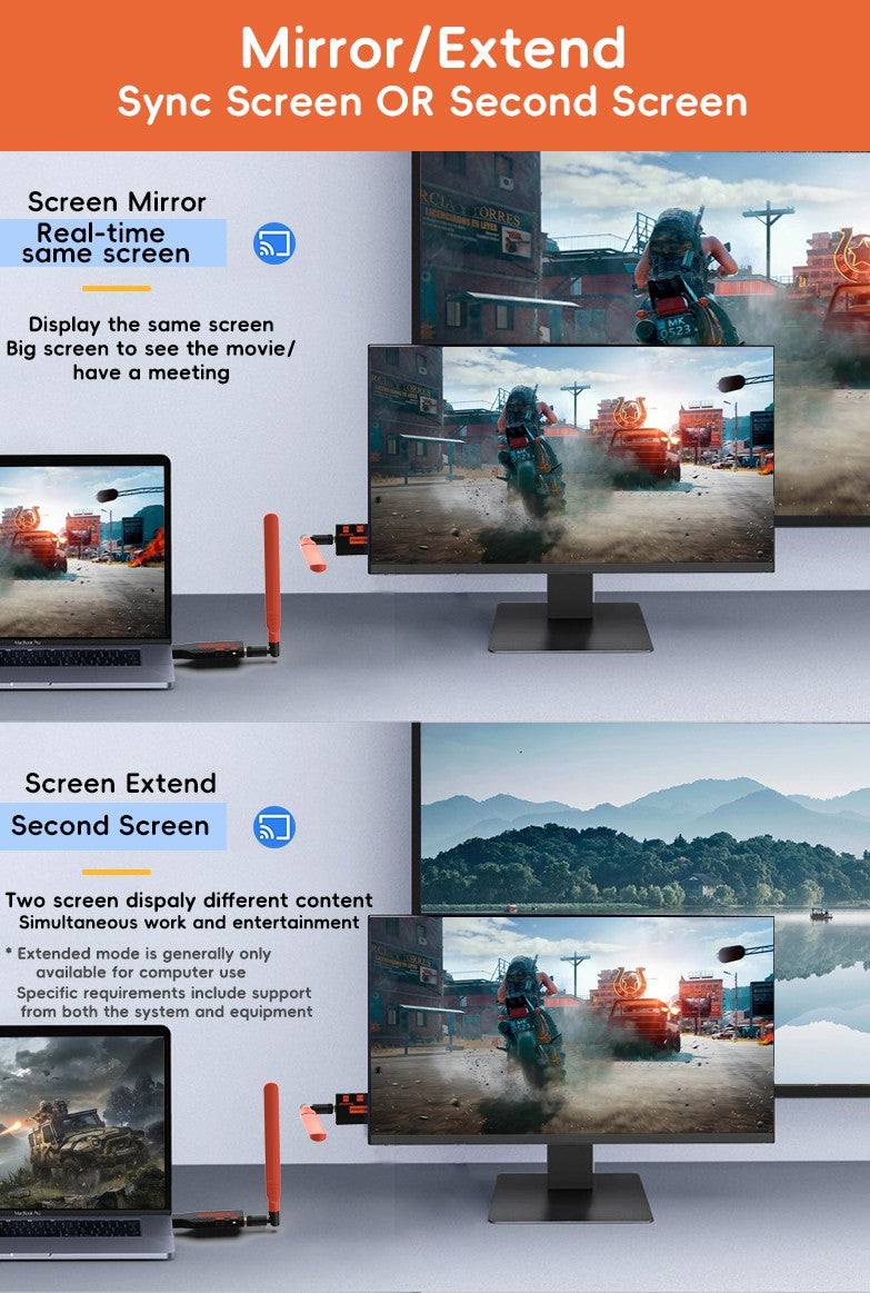 NÖRDIC Langaton HDMI-laajennin Lähetin & Vastaanotin 150m, 1080P@60Hz Full HD, 5G Plug & Play