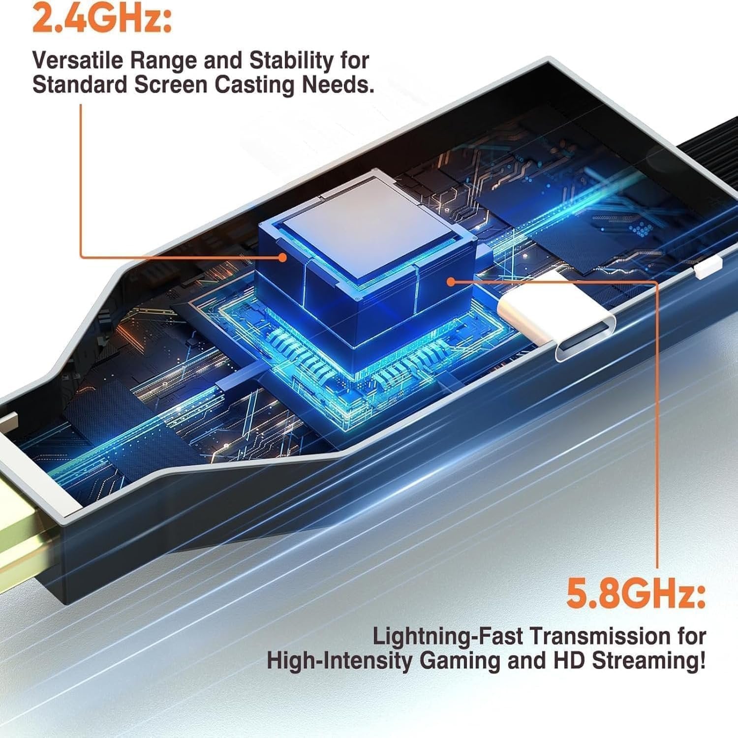NÖRDIC Langaton HDMI-laajennin Lähetin & Vastaanotin 150m, 1080P@60Hz Full HD, 5G Plug & Play