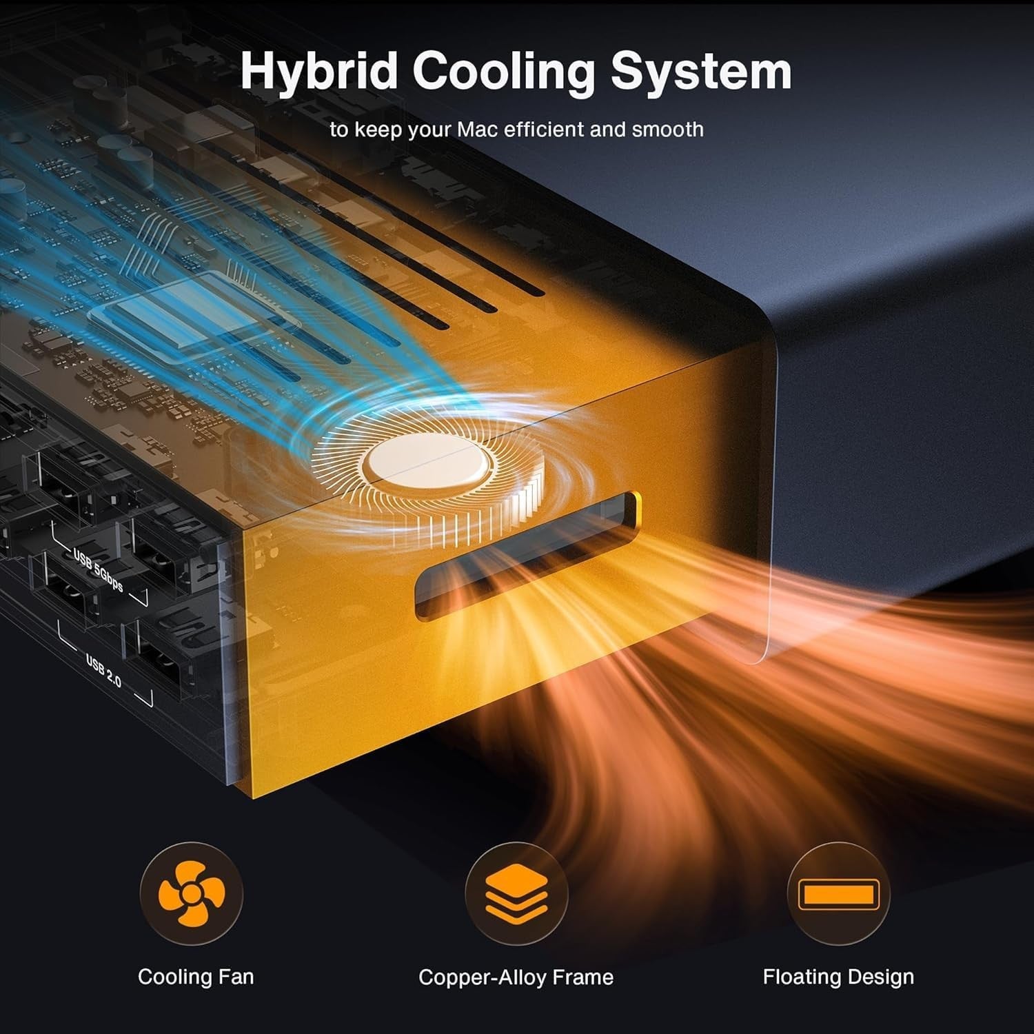 iVANKY FusionDock Max 2 Thunderbolt5 23-i-1 Dockningsstation för Mac M1/M2/M3/M4/M5 Pro/Max 120Gbps Trippla skärmar 6K@60Hz 140W PD Windows inkompatibel